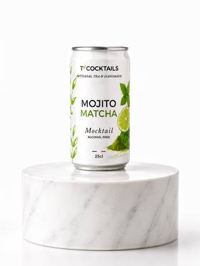 T’COCKTAILS Mojito Matcha canette, cocktail sans alcool au thé
