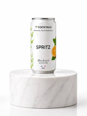 T’COCKTAILS Spritz canette, cocktail sans alcool premium