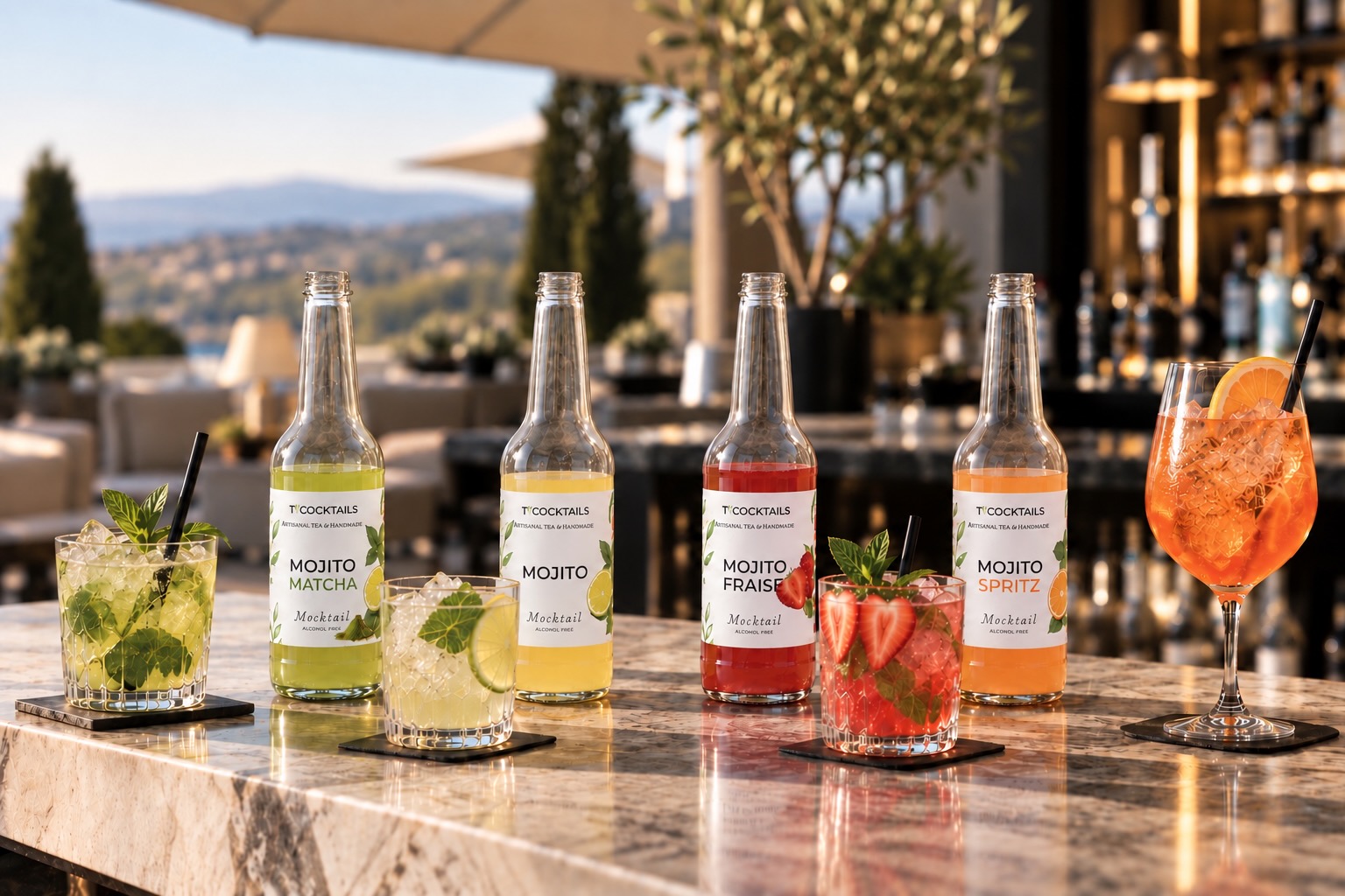 Gamme T’COCKTAILS, cocktails sans alcool premium à base de thé